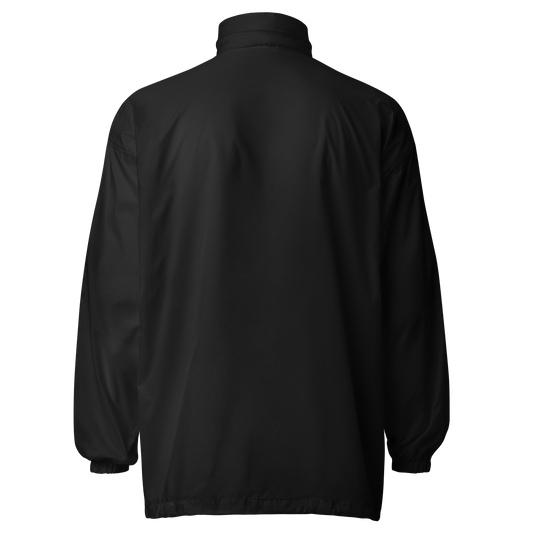 Stylish Fae Observatory black windbreaker in black - back mock up