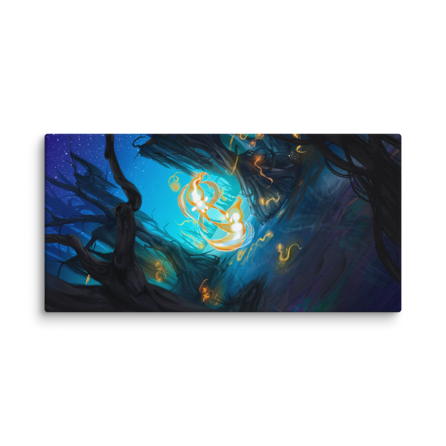 Wisp Dance - Fantasy painting - Canvas mockup