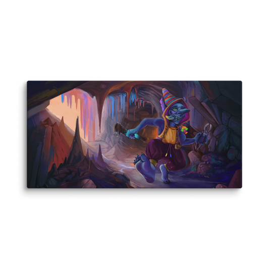 Boro, Goblin of the Mountain - Fantasy painting - Canvas mockup