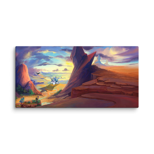 Step Into Unknown - Fantasy painting - Canvas mockup