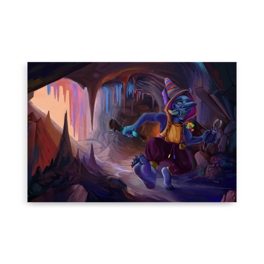 Boro, Goblin of the Mountain - Fantasy painting - Poster mockup