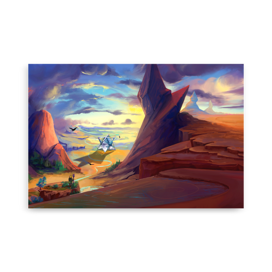 Step Into Unknown - Fantasy painting - Poster mockup