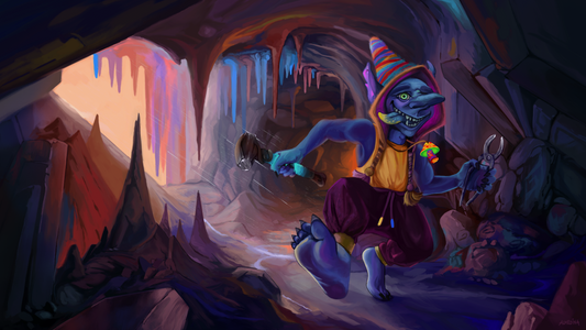 Digital painting of Boro, Goblin of the Mountain.