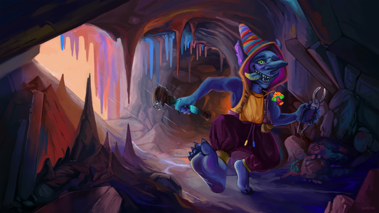 Digital painting of Boro, Goblin of the Mountain.