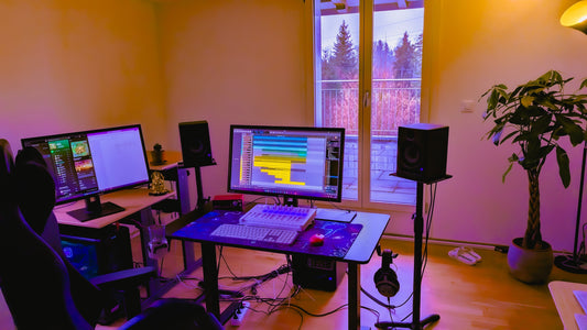 Home studio (dramatized) - working on psytrance album for project A Fool's Quest