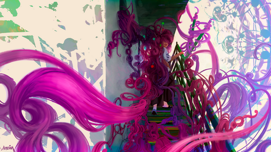 Almedina's digital painting "Mama Wollhaar"