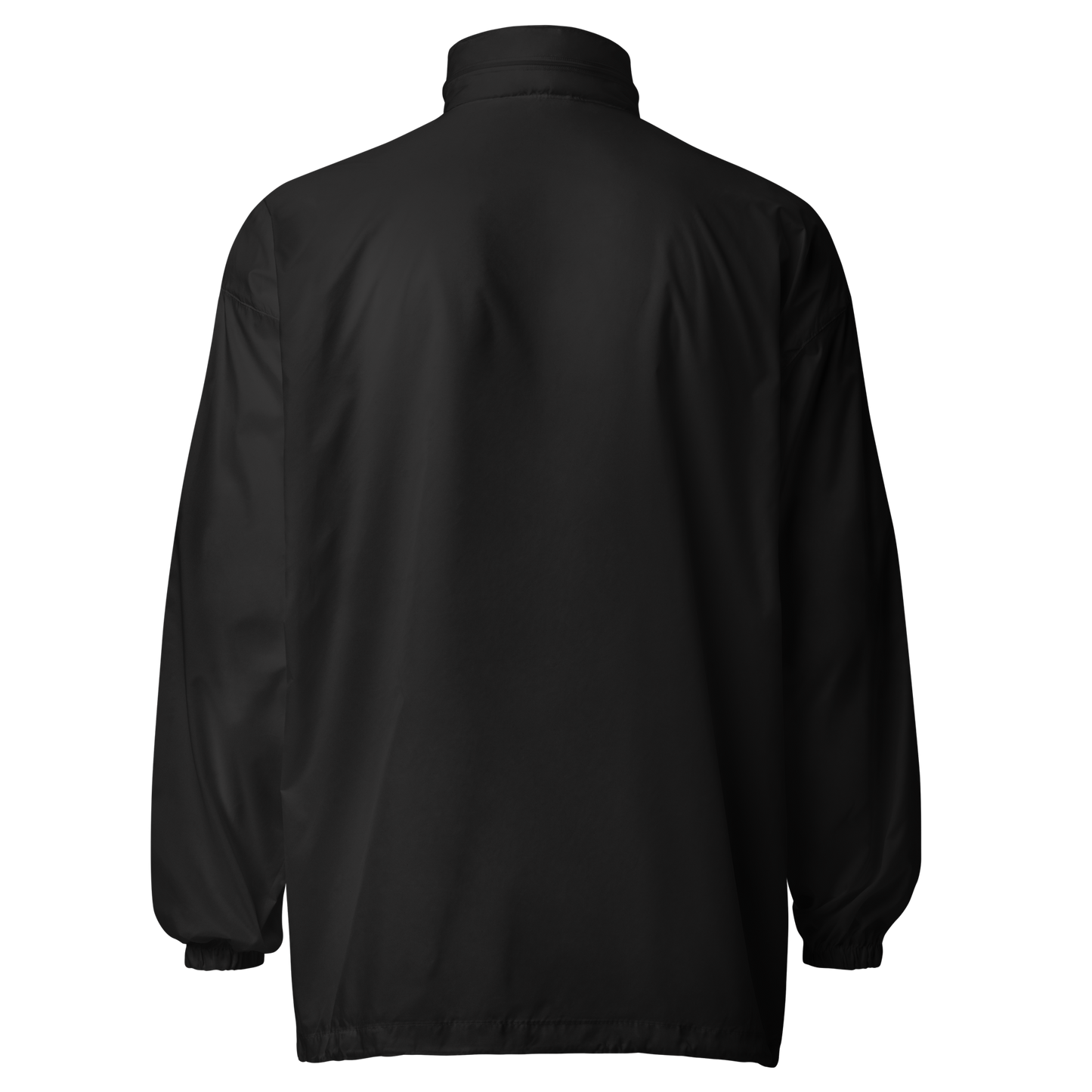 Stylish Fae Observatory black windbreaker in black - back mock up