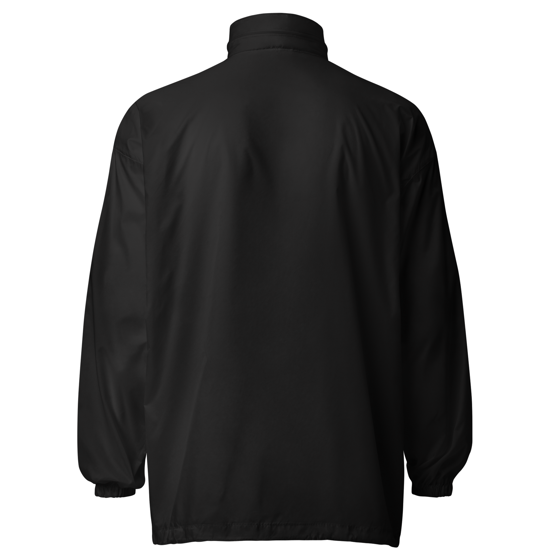 Stylish Fae Observatory black windbreaker in black - back mock up