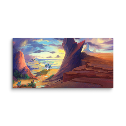 Step Into Unknown - Fantasy painting - Canvas mockup