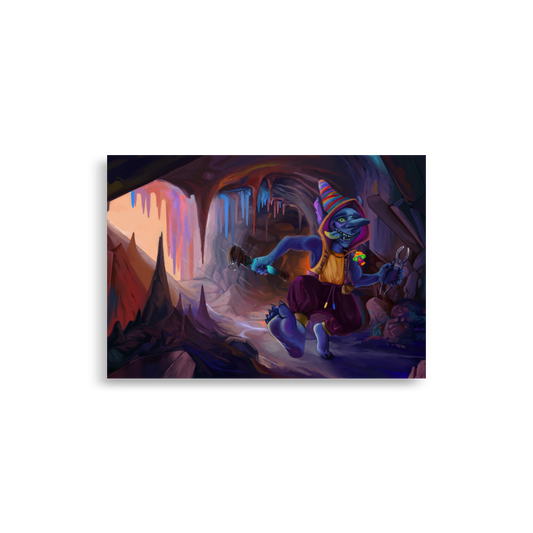 Boro, Goblin of the Mountain - Fantasy painting - Poster mockup