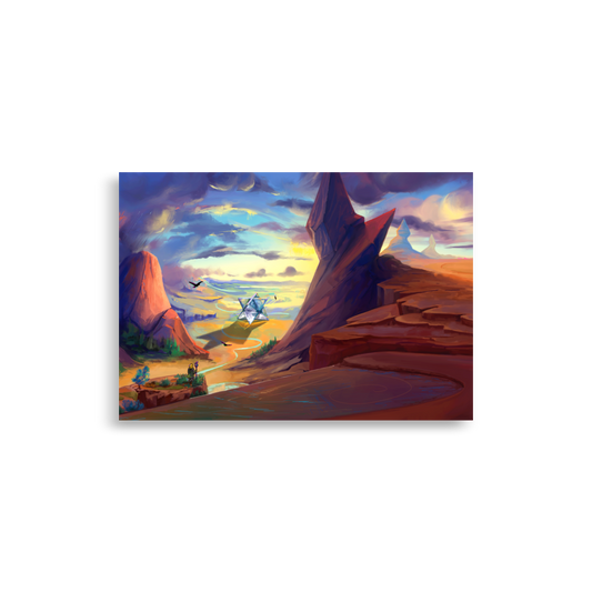 Step Into Unknown - Fantasy painting - Poster mockup