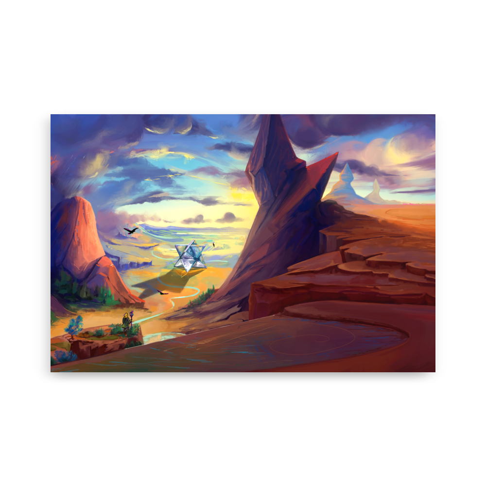 Step Into Unknown - Fantasy painting - Poster mockup