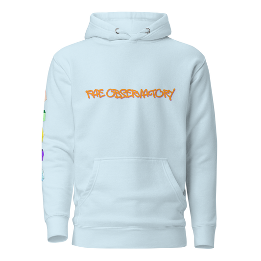 Fae Observatory sun hoodie mock up - front