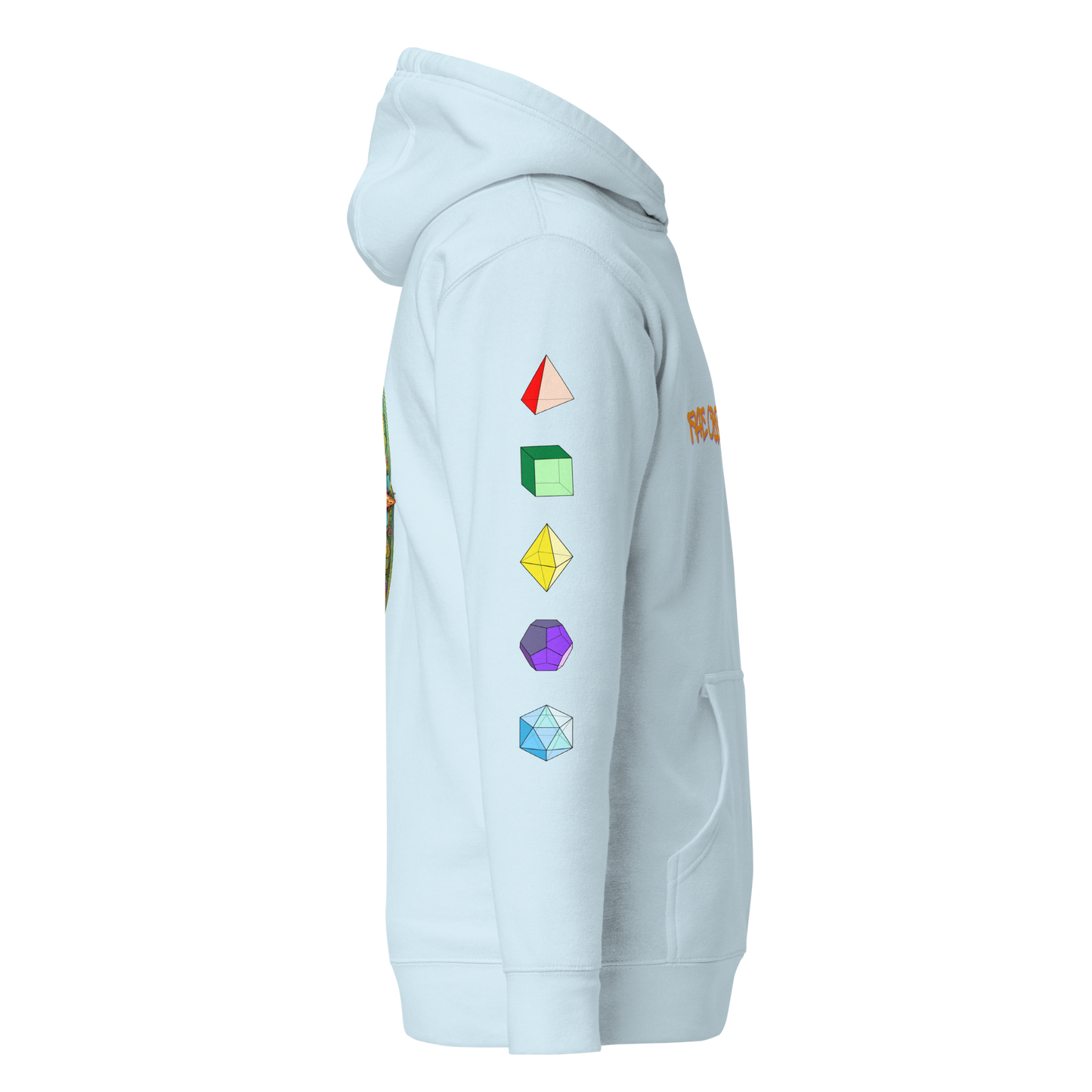 Fae Observatory sun hoodie mock up - right side